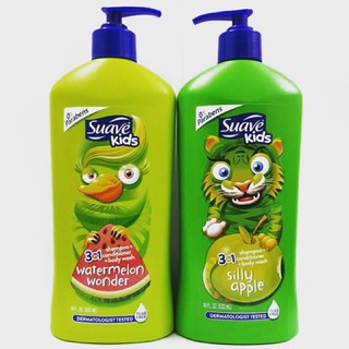 สินค้า Suave Kids  3-in-1 Shampoo, Conditioner & Body Wash ขนาด 532ml.