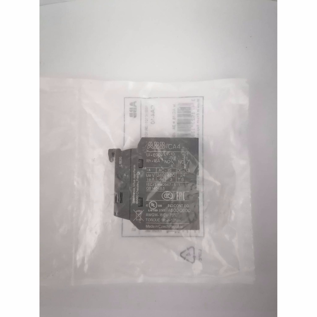 Auxiliary contacts คอนแทคช่วย CA4-10 (NO) ยี่ห้อ ABB | Shopee Thailand