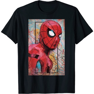 เสื้อยืดผ้าฝ้ายพิมพ์ลายคลาสสิก เสื้อยืดแขนสั้น พิมพ์ลาย Marvel Spider-Man Far from Home แฟชั่นพรีเมี่ยม สําหรับผู้ชาย แล