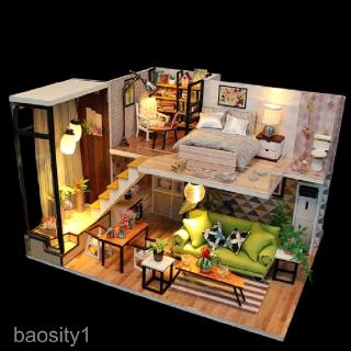 DIY Dollhouse Wooden Miniature Furniture Kit 3D House Puzzles Kit with LED Best Birthday Gifts for Women and Girls, 1:24 - Travel to Romantic Europe