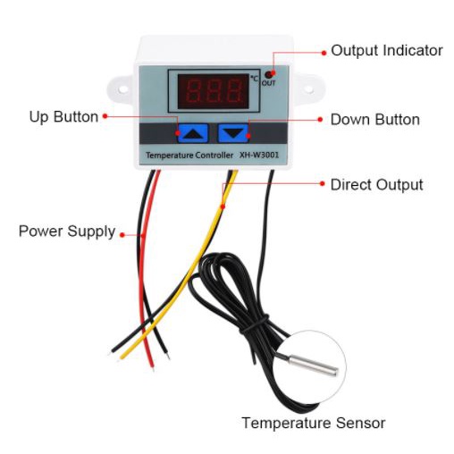 ภาพสินค้าตัวควบคุมอุณหภูมิ XH-W3001 12V 24V 220V Temperature Control สำหรับเปิด - ปิด อุปกรณ์ไฟฟ้าตามอุณหภูมิที่ตั้งไว้ จากร้าน aumaj บน Shopee ภาพที่ 1