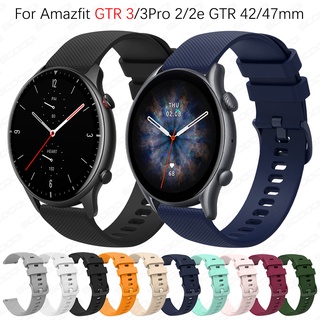 ภาพขนาดย่อของสินค้าสายนาฬิกาข้อมือซิลิโคน สําหรับ Huami Amazfit GTR 4 GTR 3 3Pro 2 2e GTR 42 มม. 47 มม.