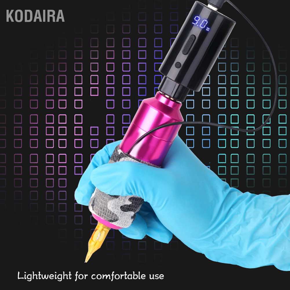 kodaira-พาวเวอร์ซัพพลายสักไร้สาย-rca-อินเตอร์เฟซ-2-โหมด-4-2-12v-ปรับได้-หน้าจอ-lcd-cordless-tattoo-power-supply