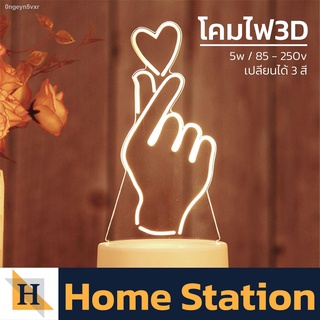 HOME STATION โคมไฟ 3 D (L7) โคมไฟหิ้งพระ โคมไฟฟ้าหัวเตียง โคมไฟตั้งโต๊ะ โคมไฟอ่านหนังสือ โคมไฟตกแต่งบ้าน