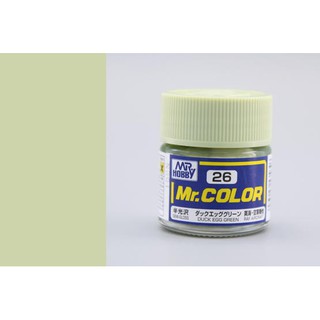 สีสูตรทินเนอร์ Mr.Hobby สีกันเซ่ C26 Duck Egg Green Semi-Gloss 10ml