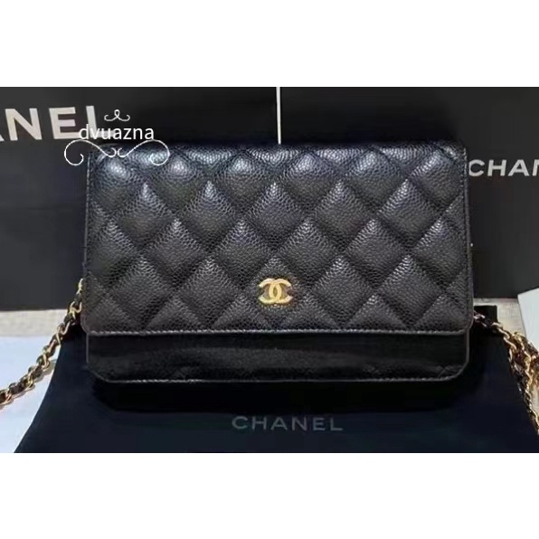 ของแท้-chanel-woc-wallet-mini-chain-shoulder-bag