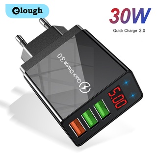 Elough Fast Charger Adapter 3.0 USB Type C 5V 3A Digital Display Charging Head