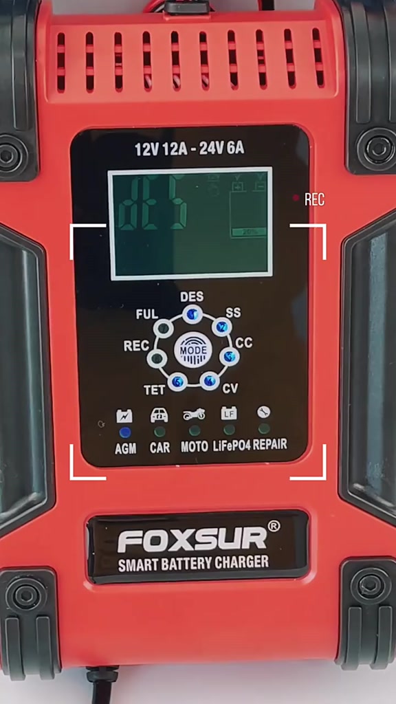 ส่งฟรี-รับประกัน1ปี-foxsur-เครื่องชาร์จแบตเตอรี่รถยนต์ทุกรุ่น-4-200แอมป์-ชาร์จ-ฟื้นฟู-ซ่อมแซมแบตทุกชนิด-รถยนต์-มอไซค์