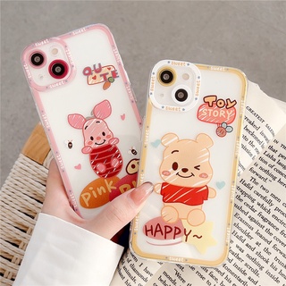 เคสโทรศัพท์มือถือแบบนิ่ม ใส ลายการ์ตูนหมีพูห์ หมู น่ารัก สําหรับ Samsung S22 ultra A03S S21 S20 FE S22 PLUS A33 A53 A73 5G Note 20 ultra J7 prime A21S M33 M53 A23 5G A03 CORE