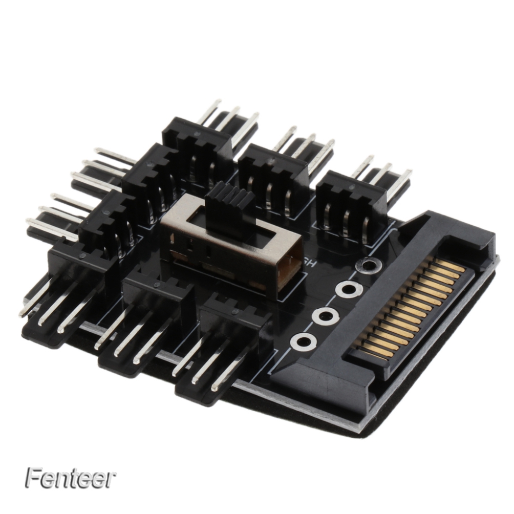 fenteer-pc-sata-pwm-cooling-fan-speed-controller-hub-4-3-pin-power-splitter