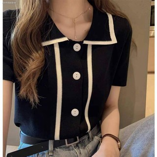 เสื้อยืดโปโล แขนสั้น ทรงหลวม เหมาะกับฤดูใบไม้ผลิ สําหรับผู้หญิง สีเขียว