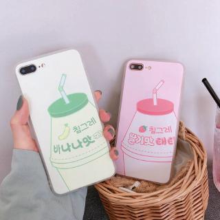 Compatible For Samsung Galaxy A24 M14 A34 A54 A14 A04S A04 A13 A23 A33 A53 A03 A02S A03S A22 M22 M32 A32 A52S A72 A12 M12 A02 M02 A71 A51 A50 A70 A30S A50S เคสโทรศัพท์มือถือลายกล้วยนมสตรอเบอร์รี่สําหรับ