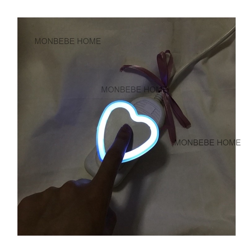ภาพสินค้าไฟรูปหัวใจ โหมดไฟกลางคืน ควบคุมเซ็นเซอร์อัตโนมัติ Plug-in ประหยัดพลังงาน 0.5W พร้อมส่งจ้า จากร้าน monbebehome บน Shopee ภาพที่ 5