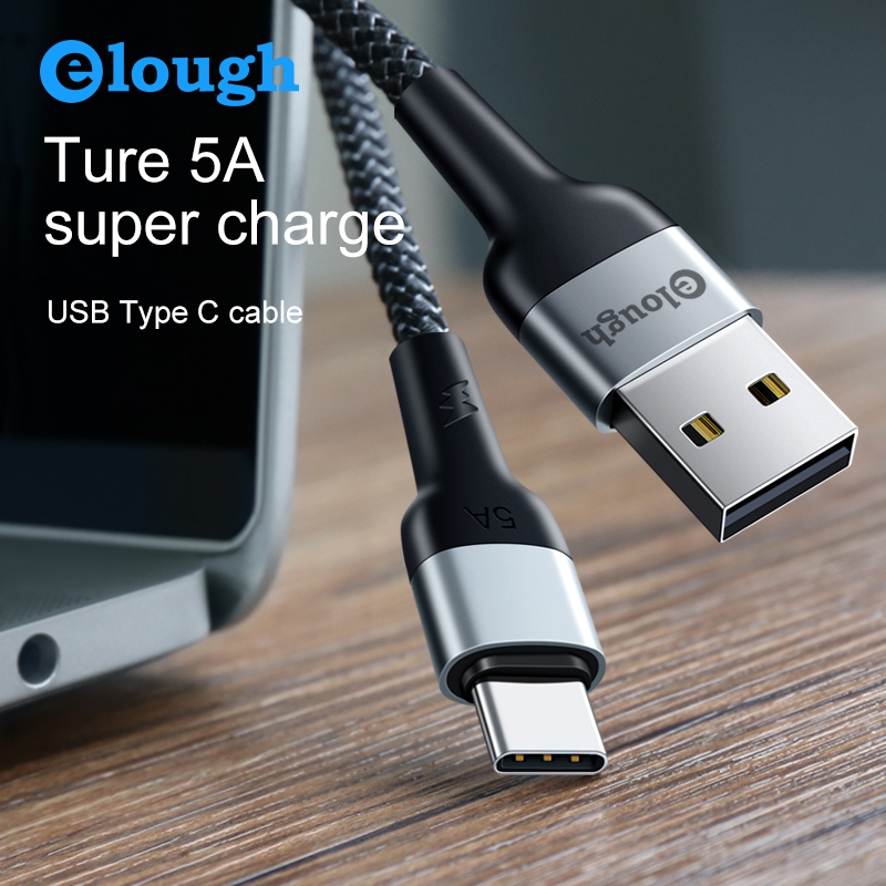 elough-0-5m-quick-charge-3-0-type-c-cable-5a-usb-c-charger-cable-for-huawei-mobile-phones