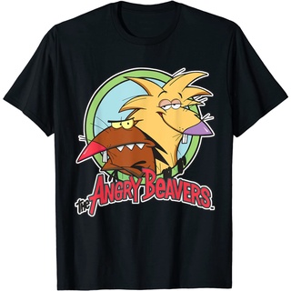 เสื้อยืดผ้าฝ้ายพรีเมี่ยม เสื้อยืด พิมพ์ลาย Angry Beavers