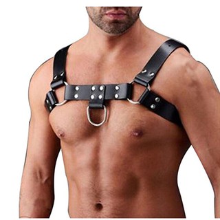 เข็มขัดอกชาย  Men sexy PU leather chest harness