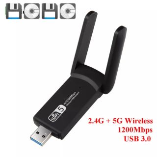 ใหม่ USB 3.0 1200Mbps WIFI ADAPTER Dual Band 5GHz 2.4 GHz 802.11AC RTL8812BU เสาอากาศ WiFi Dongleการ์ดเครือข่ายสำหรับคอม