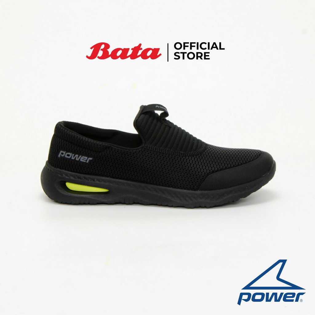 best-seller-bata-power-mens-sport-walking-shoes-รองเท้าผ้าใบสนีคเคอร์สำหรับเดินของผู้ชาย-รุ่น-dd100-slip-on-สีดำ-8186749