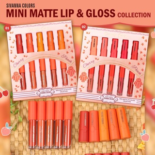 ภาพหน้าปกสินค้าเซ็ตลิปสติก+ลิปกลอส sivanna colors mini matte lip&gloss collection ที่เกี่ยวข้อง