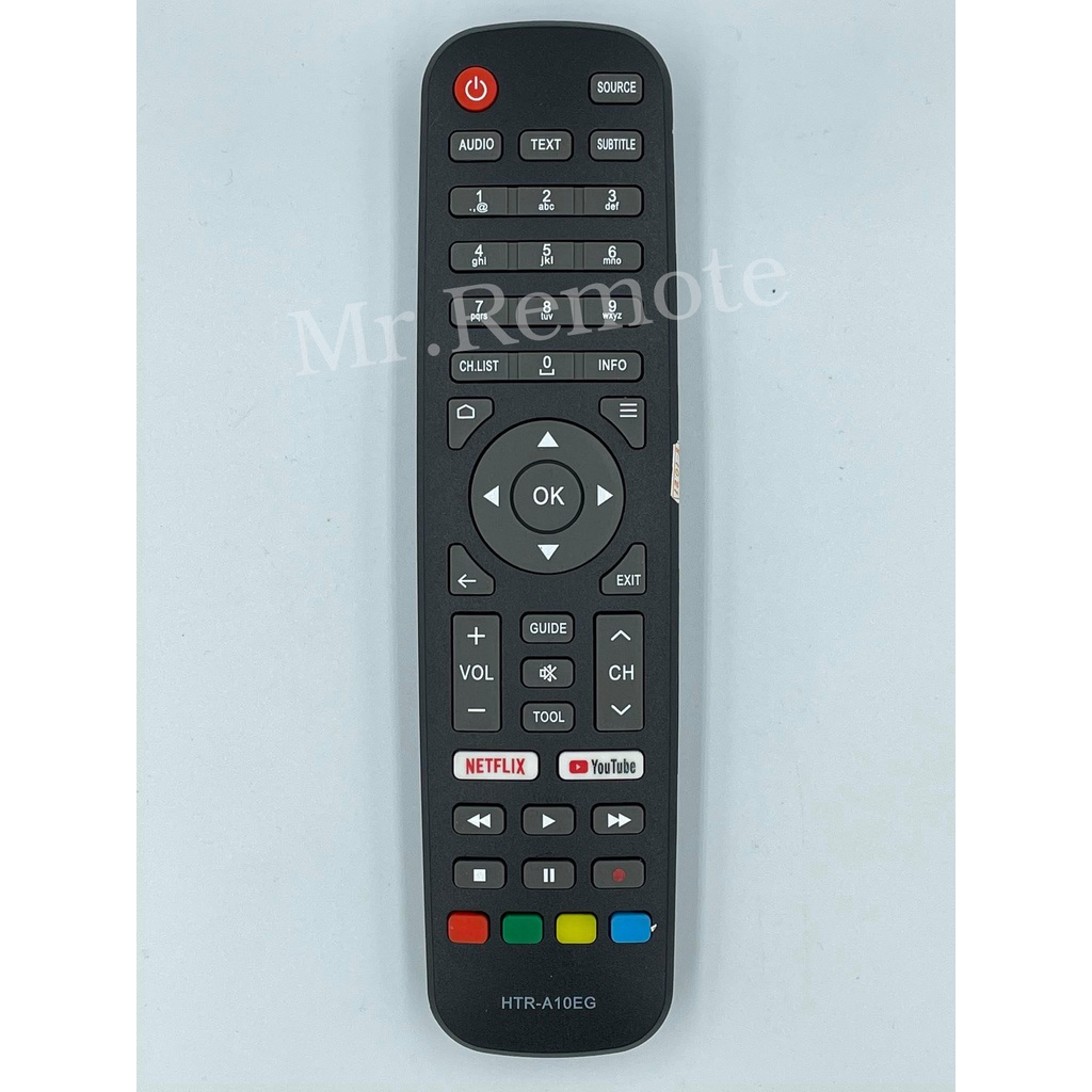 รีโมททีวี Haier รุ่น 10EG (HTR-A10EG) มีคำสั่ง Netflix/Youtube รุ่นและ ...