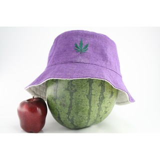 สินค้าราสต้า Bucket Hat Violet Leaf หมวกทรงบ็อบ﻿ผลิตจากใยธรรมชาติ RASTA  BOB HAT สีม่วง