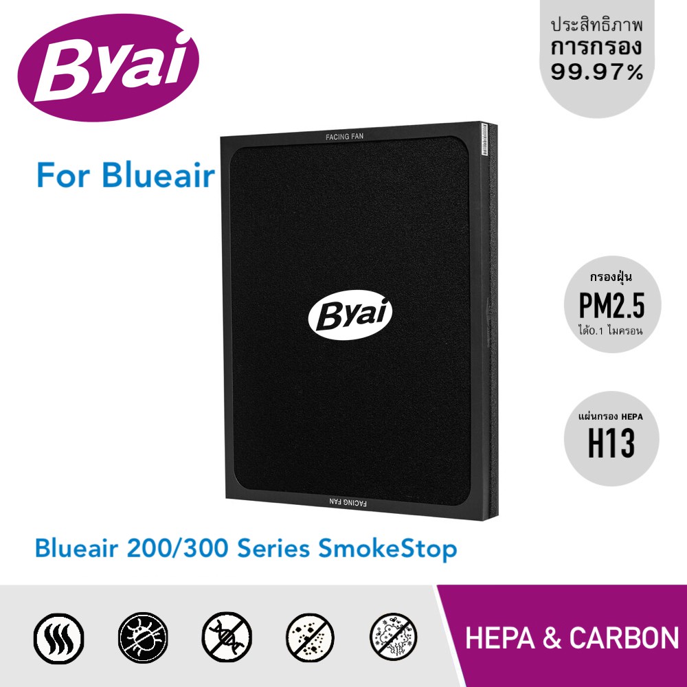 แผ่นกรองอากาศ-blueair-200-300-series-smokestop-สำหรับ-เครื่องฟอกอากาศ-blueair-203-203-slim-205-270e-270e-slim-280i-290i