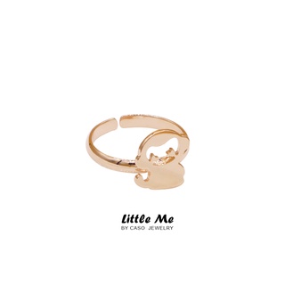 Little Me by CASO jewelry แหวนลิงจิ๋ว สีชมพู สินค้าทำมือ ของขวัญสำหรับเธอ Little Monkey Ring Pink gold plated