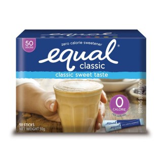 ภาพขนาดย่อของภาพหน้าปกสินค้าEqual อีควอ สารให้ความหวานแทนน้ำตาล กล่องละ 50 ซอง จากร้าน akaradesan บน Shopee