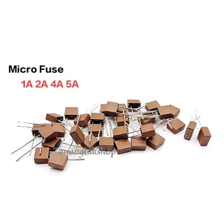 ไมโครฟิวส์ เหลี่ยม Micro Fuse (5ชิ้น)ระยะขา 5มิล 250V มี 1A 2A 4A 5A