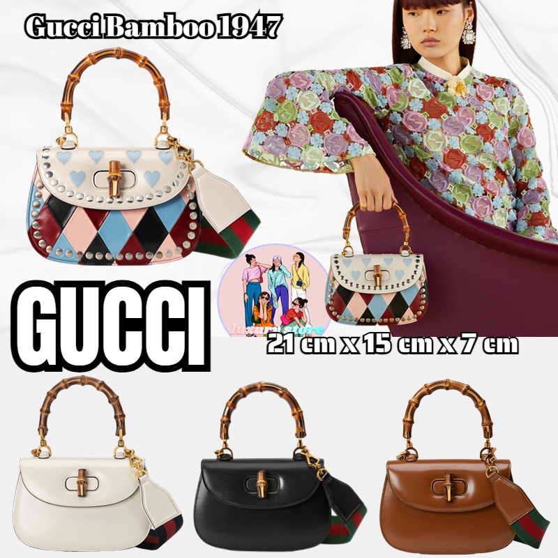 กุชชี่-gucci-bamboo-1947-series-bamboo-small-handbag-กระเป๋าสะพายข้าง-กระเป๋าสะพาย-ของแท้-100