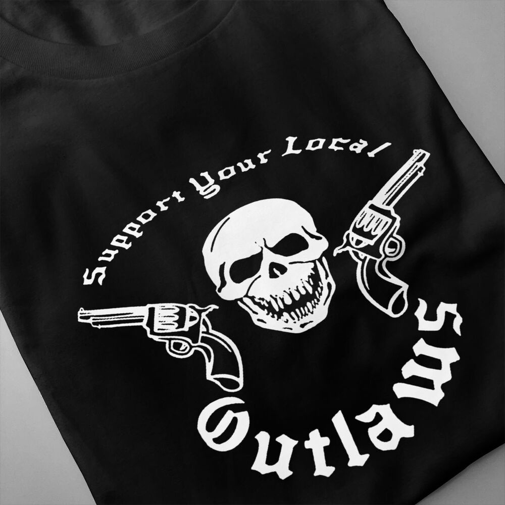 เสื้อยืด-พิมพ์ลาย-your-local-outlaws-sylo-ของขวัญ-สําหรับผู้ชาย-สีขาว