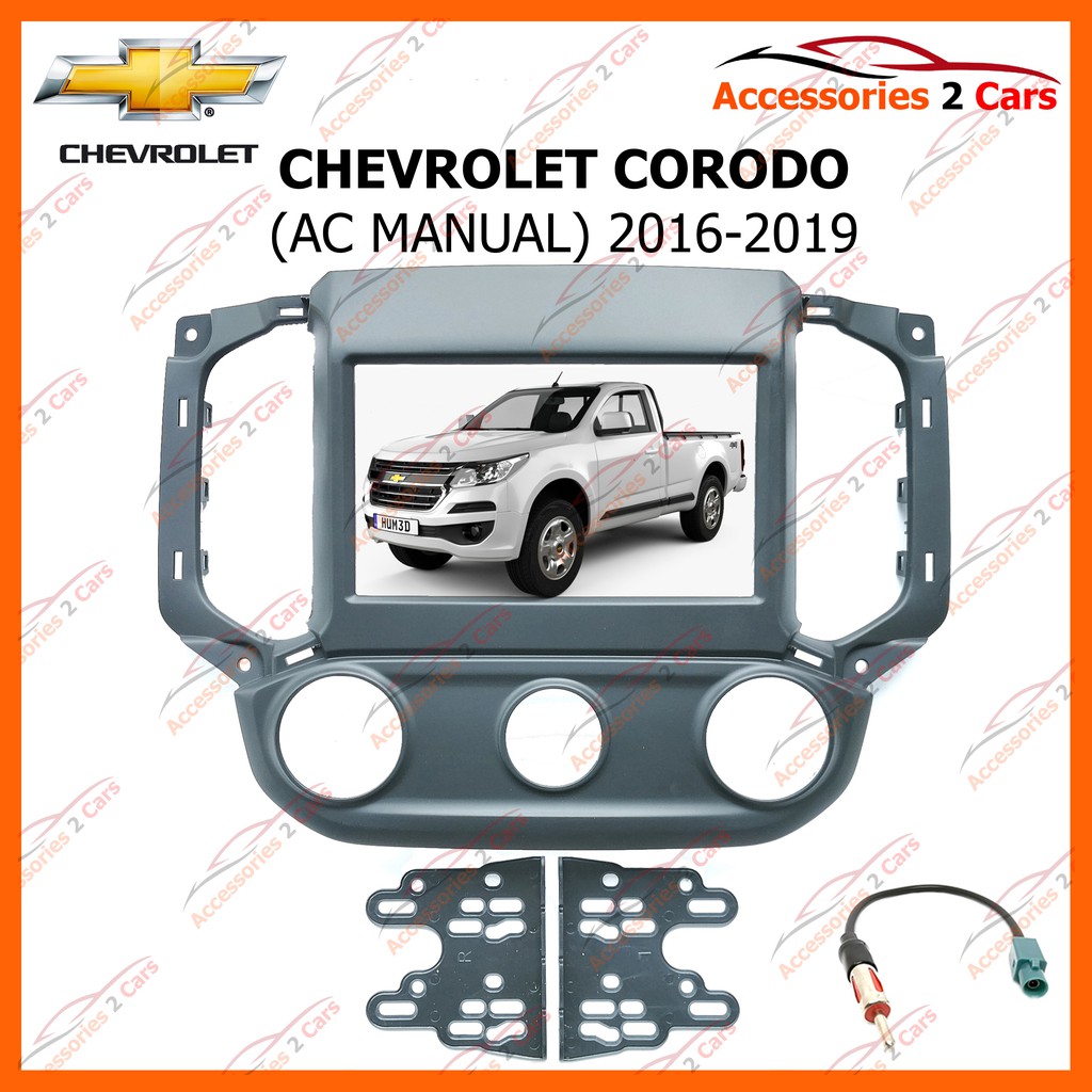 หน้ากากวิทยุรถยนต์-chevrolet-corolado-แอร์หมุน-รถปี-2016-2019-รหัส-nv-ch-026
