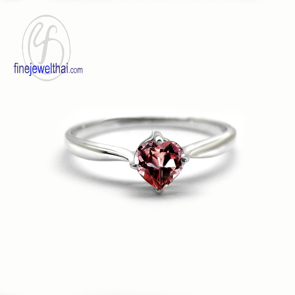 finejewelthai-แหวนโกเมน-แหวนพลอย-พลอยแท้-โกเมน-พลอยประจำเดือนเกิด-garnet-silver-ring-r1107gm-ht