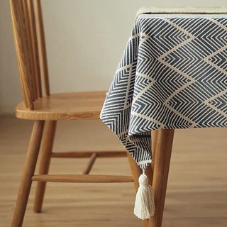 ผ้าปูโต๊ะแบบ 3 มิติลายคลื่นลายคลื่นผ้าปูโต๊ะแบบญี่ปุ่นพร้อมผ้าปูโต๊ะแบบเรียบง่ายแบบนอร์ดิก