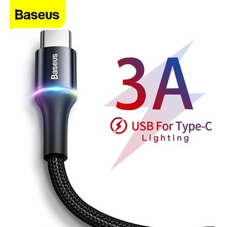 Baseus สายชาร์จ แบบเร็ว 3A Usb ประเภท C สําหรับมือถือ Huawei Samsung Android