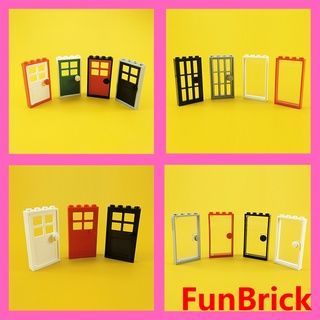 [Special Events] 2PCS Door MOC Assembly Building Blocks Compatible ตัวต่อที่มีชื่อเสียง DIY Street View Glass Door and Window