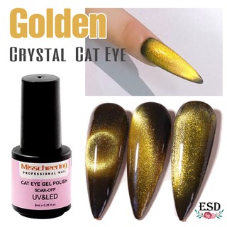 Misscheering สีทาเล็บเจล สีลูกแก้วคริสตัล แคทอาย ใช้ทาหลังทาสี ใช้ได้กับทุกพื้นสี   Crystal Cat Eye ขนาด 8 mlฺ