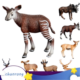 Cr- โมเดลสัตว์ป่า กวางจําลอง ของเล่น ของสะสม ของขวัญ สําหรับเด็ก