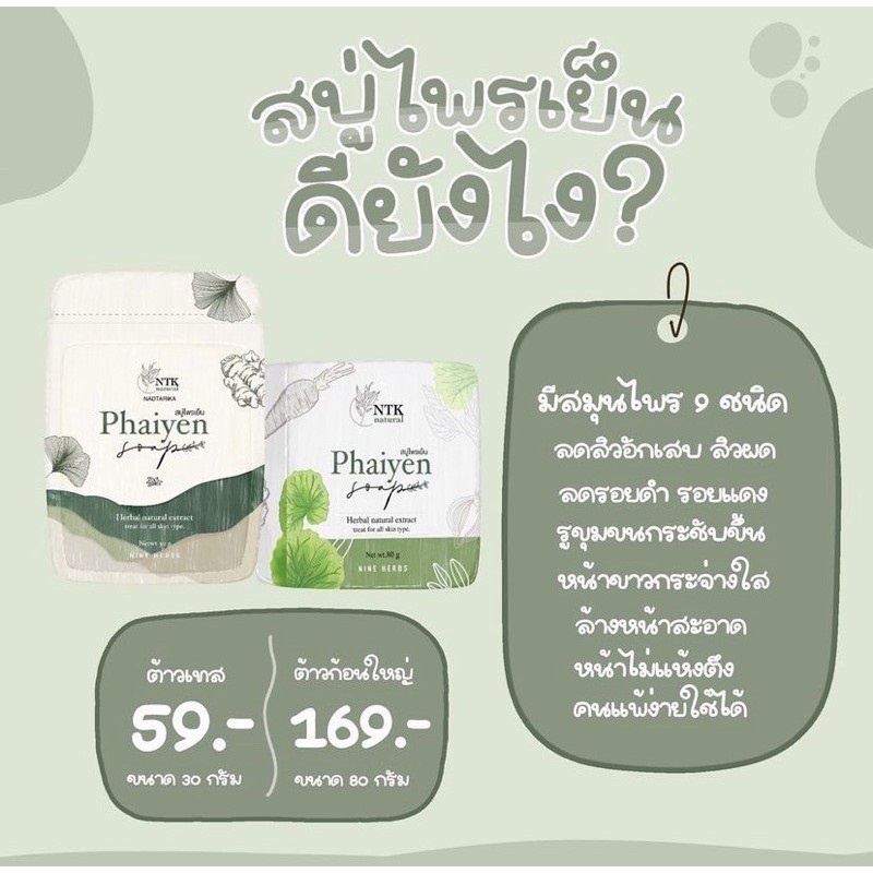 สบู่ไพรเย็น-ลดสิว-หน้าใส-ปลอดภัย100-พร้อมส่ง-ลดรอยสิว-รอยดำ-รอยแดง-ใช้ได้กับผิวบอบบางแพ้ง่าย