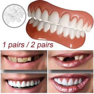 ภาพหน้าปกสินค้า1/2PCS ใหม่บน/ล่างปลอมรั้งสำหรับความงามฟันฟันปลอมวงเล็บฟันปลอมซิลิโคนร้อ ที่เกี่ยวข้อง