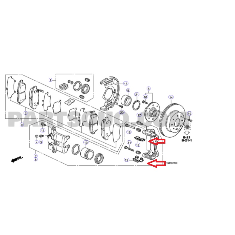 กิ๊บล็อคผ้าเบรคหน้า-honda-jazz-2012-hd-45237-sr3-003-แท้ห้าง-chiraauto