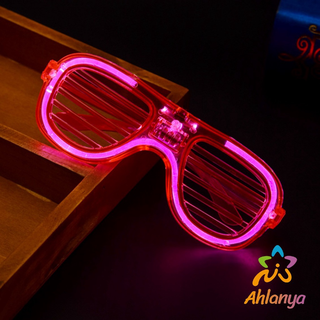 ahlanya-แว่นตาเรืองแสง-มีหลอดไฟ-led-แว่นตาเรืองแสง-คริสต์มาส-luminous-glasses