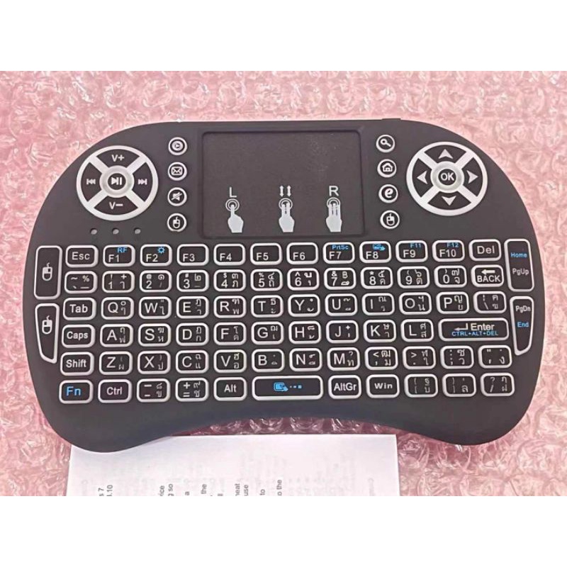 mini-wireless-keyboard-2-4-ghz-รุ่นใหม่พร้อมtouchpad-battery-chargeได้-แป้นพิมพ์ไทยสำหรับ-android-tv-box-mini-pc