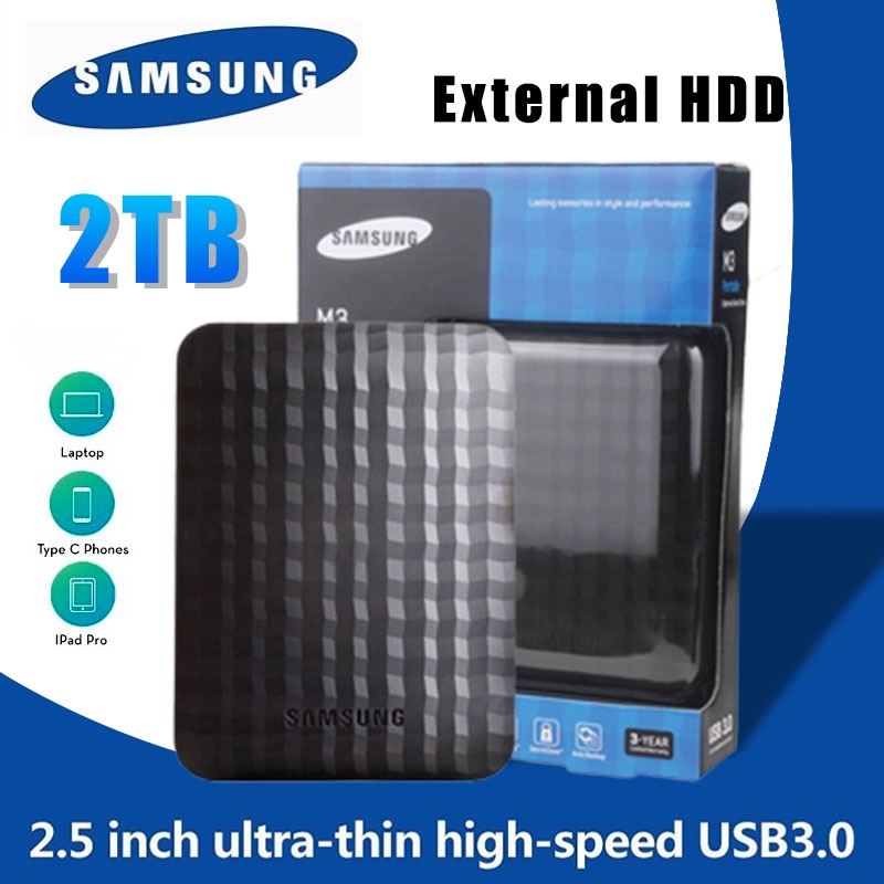 ราคาและรีวิวส่งจากกรุงเทพ Samsung M3 HDD 2TB/1TB ที่เก็บข้อมูลแบบพกพา 2.5 inch External Hard Disk Drive