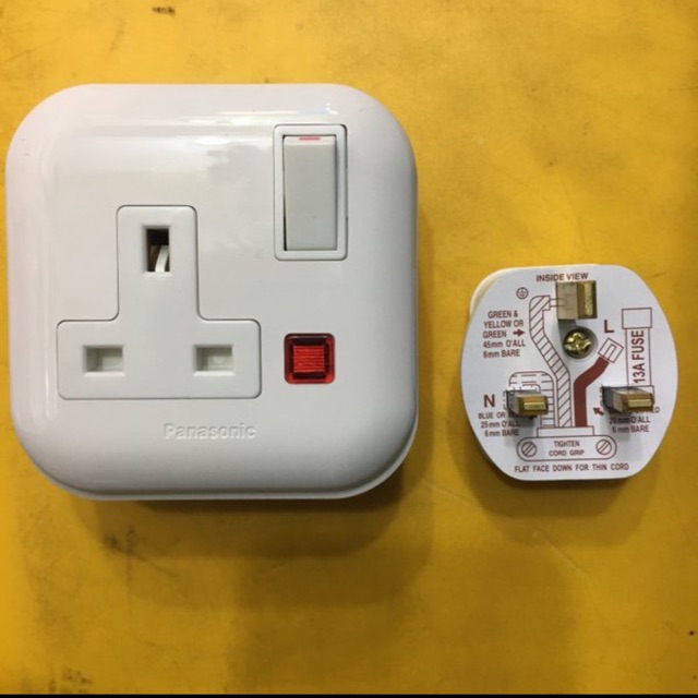 Panasonic ac socket ครบชุด panasonic 3 ฟุต conta stop set inbow outbow ...