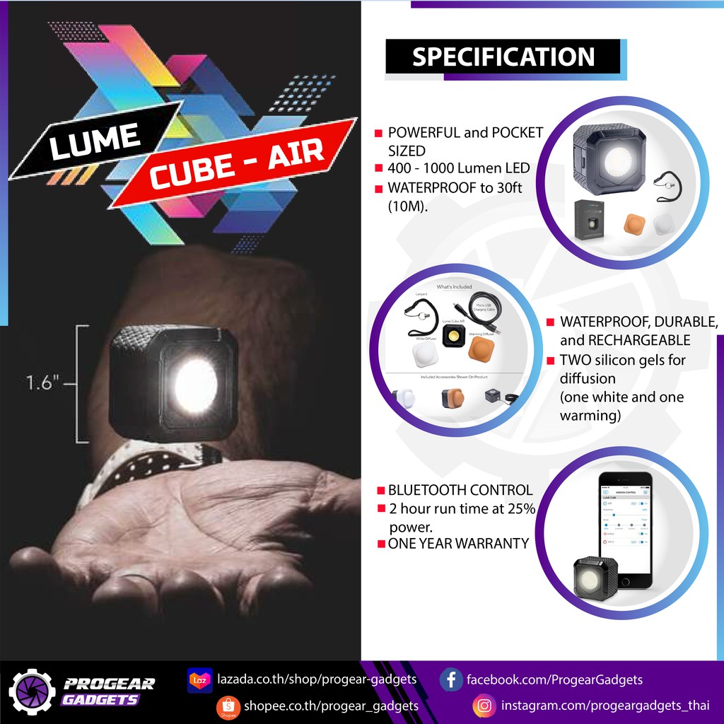 Lume Cube AIR LED Light for Photo Video and Content Creation