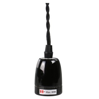 Lamp cap RETRO LAMP HOLDER SET HI-TEK E27 BLACK Lamp device Light bulb ขั้วหลอด ชุดขั้วหลอดวินเทจ HI-TEK E27 สีดำ อุปกรณ