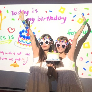 ภาพขนาดย่อของภาพหน้าปกสินค้าโปรเจคเตอร์วันเกิด   Happy Birthday Projector ปาร์ตี้วันเกิดเครื่องฉายภาพ โปรเจคเตอร์ วันเกิด จากร้าน jingjoeshop บน Shopee ภาพที่ 7