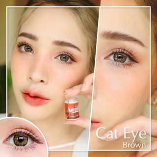 ภาพหน้าปกสินค้า💟 Lovely lens ๑ Cat eye สายตา -00 ถึง -1000 brown gray Contactlens  บิ๊กอาย คอนแทคเลนส์ ราคาถูก ฟรีตลับ ซึ่งคุณอาจชอบสินค้านี้