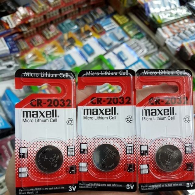 ถ่านกระดุม Maxell CR2032 3V แพคเดี่ยว 3ก้อน Shopee Thailand